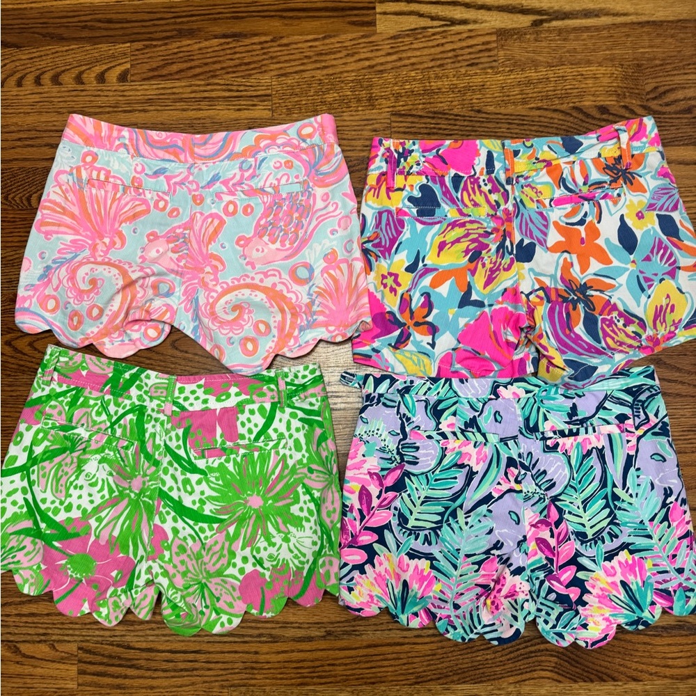 4 pairs of 00 Lily Pulitzer Shorts